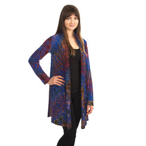Tie-Dye Long Cardigan